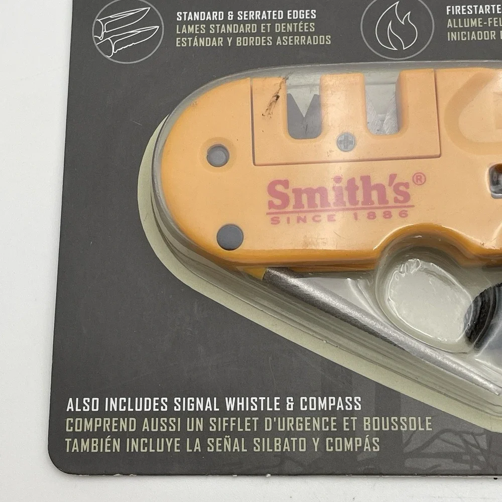 Smith's Sharpeners Pocket Pal X2 50364 Sharpener and Survival Tool. 3 3/8